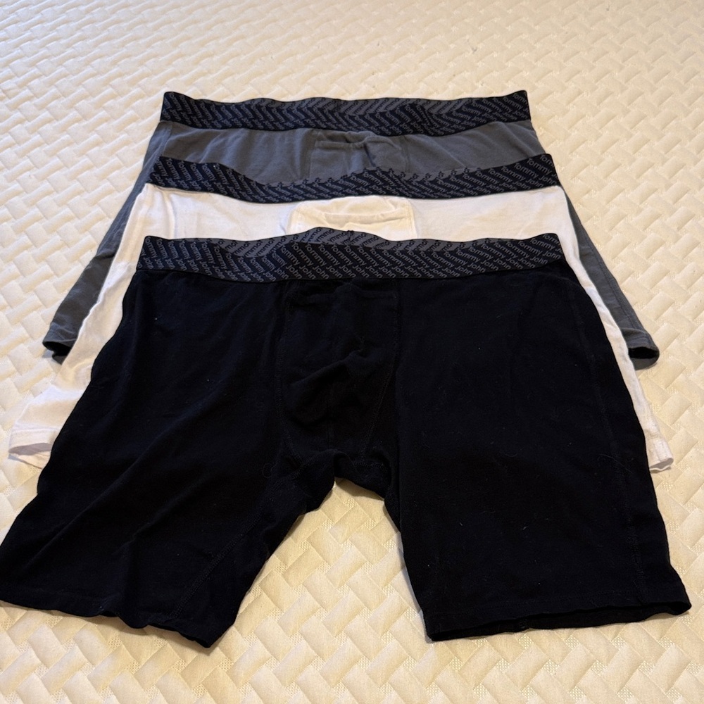 Tommy John Boxer Briefs Set - Black, Gray, White